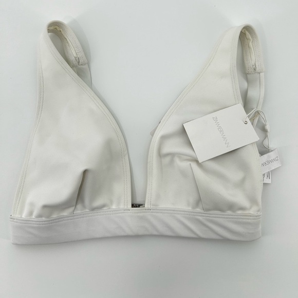 Zimmermann Other - Zimmermann Separates White Bonded Wide Tri bikini top. Size 1 C/d $425 New *